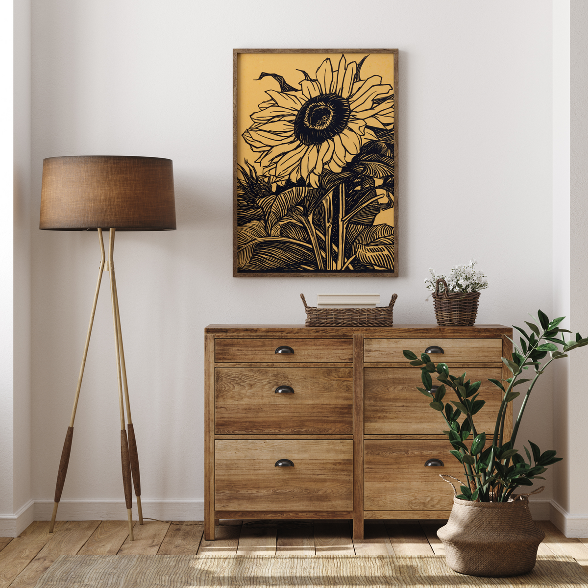Julie de Graag, Zonnebloem, Framed