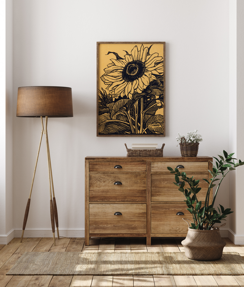 Julie de Graag, Zonnebloem, Framed