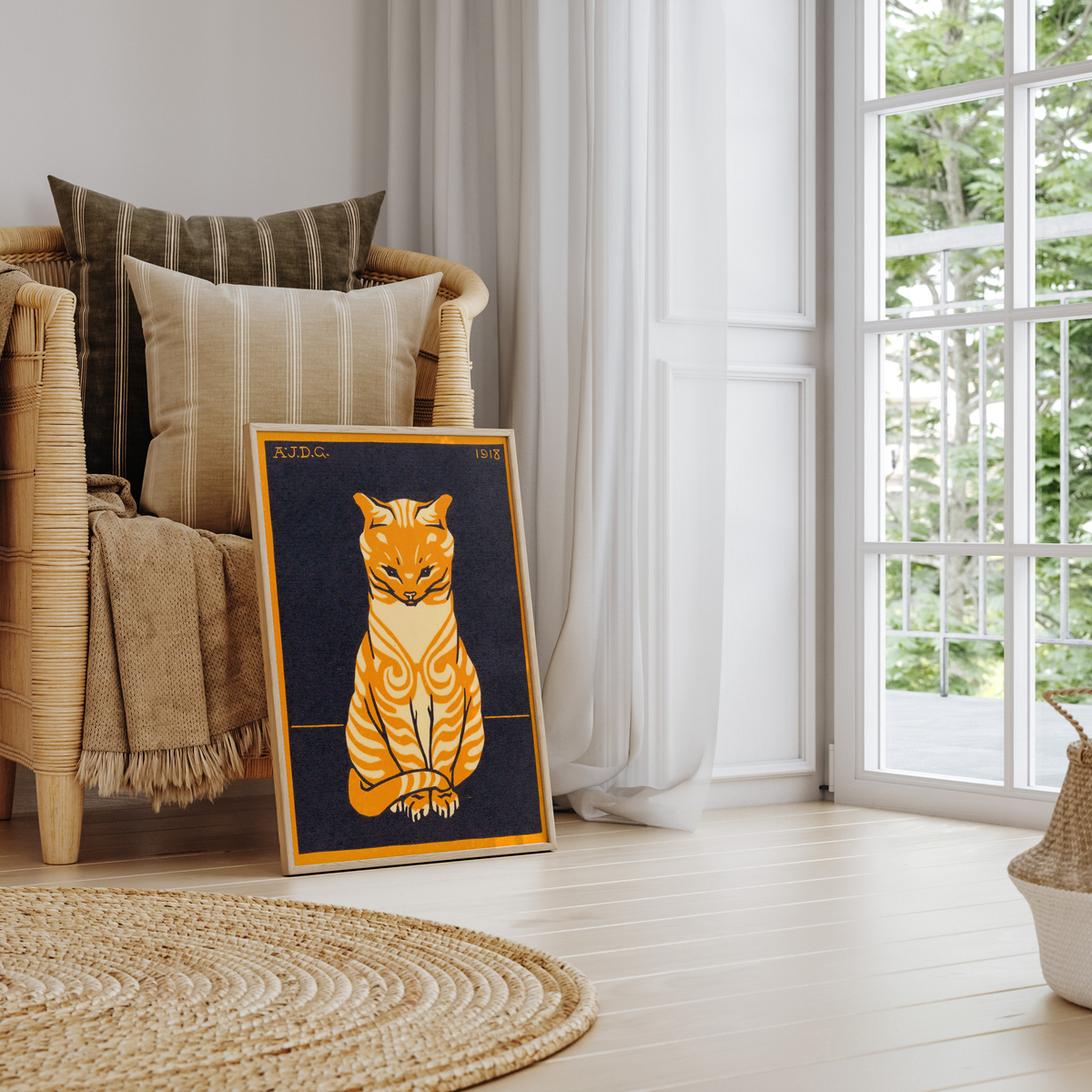 Julie de Graag, Zittende Kat, Framed
