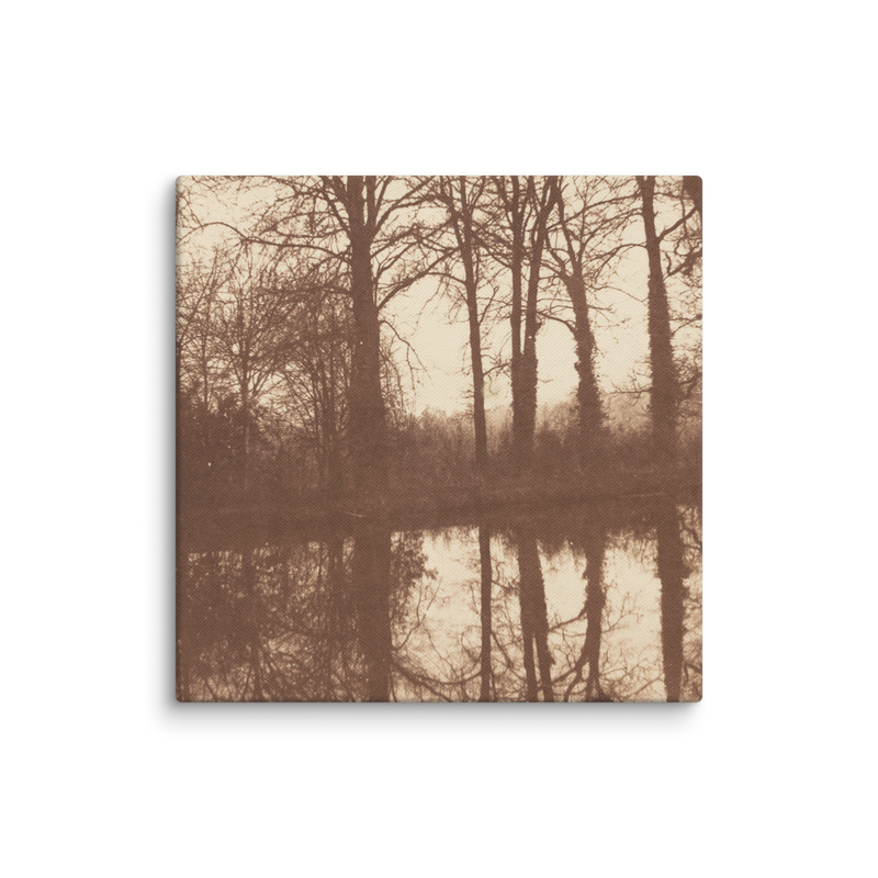 William Henry Fox Talbot, Winter Trees, Reflected in a Pond, 1841, Canvas