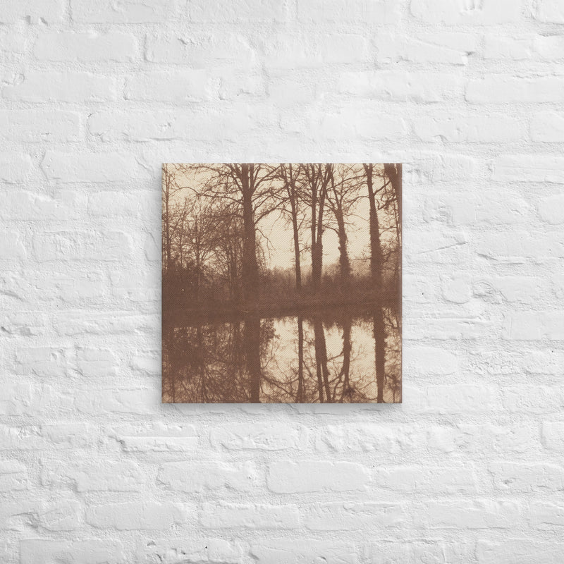William Henry Fox Talbot, Winter Trees, Reflected in a Pond, 1841, Canvas