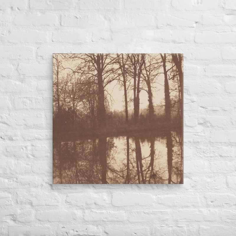 William Henry Fox Talbot, Winter Trees, Reflected in a Pond, 1841, Canvas