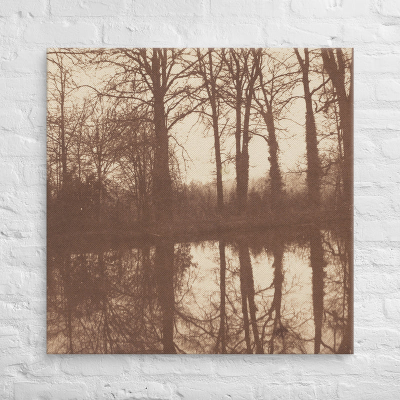 William Henry Fox Talbot, Winter Trees, Reflected in a Pond, 1841, Canvas