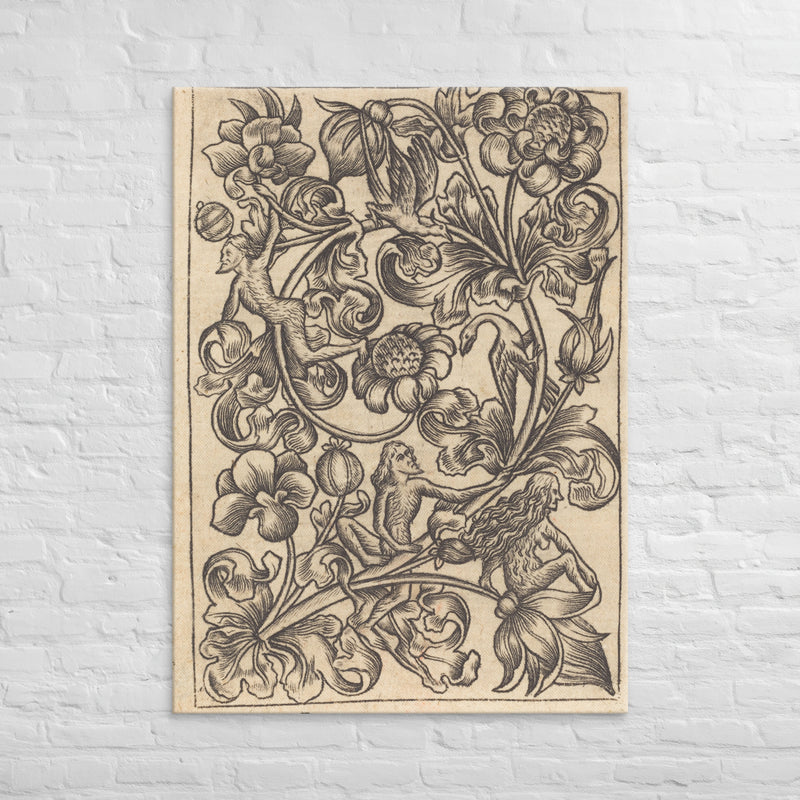 Follower of Master, E.S. Ornament with Wild Folk, Canvas