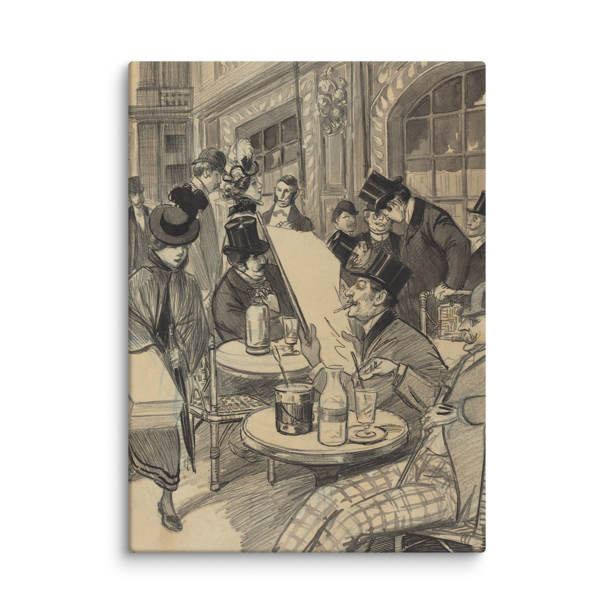 Chez Maximem, The Streets of Paris, 1943, Canvas