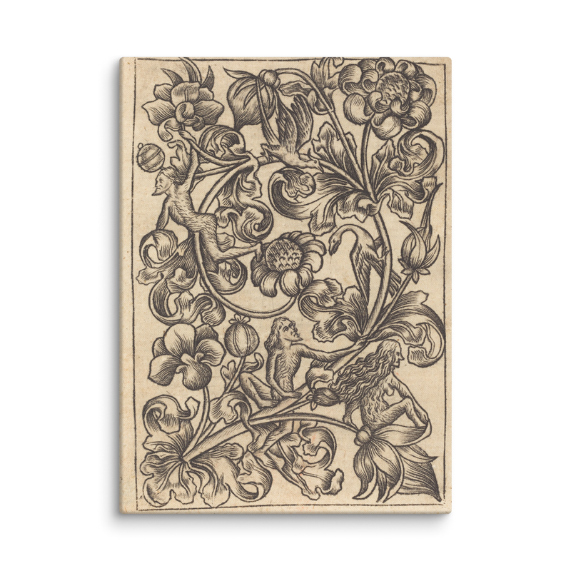 Follower of Master, E.S. Ornament with Wild Folk, Canvas