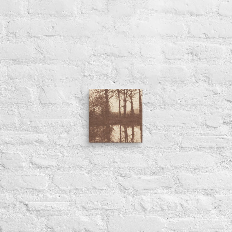 William Henry Fox Talbot, Winter Trees, Reflected in a Pond, 1841, Canvas