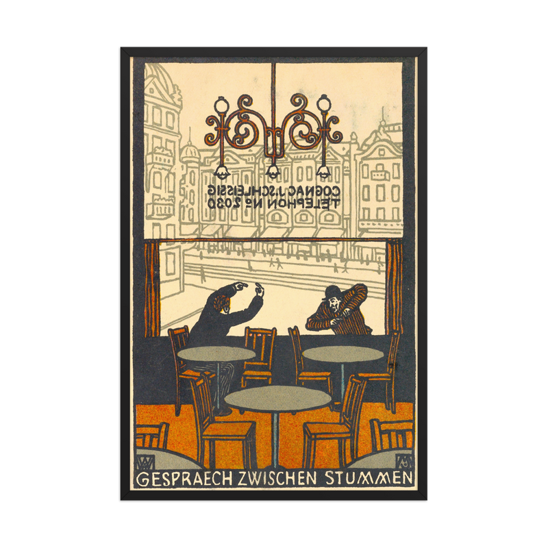 Moriz Jung, Conversation between Mutes, 1907, Framed