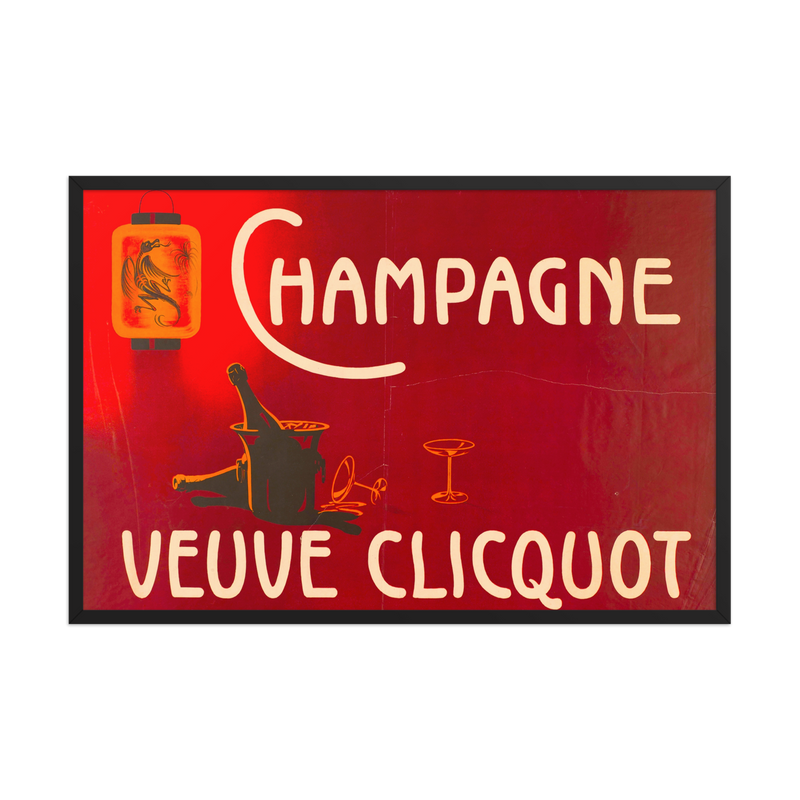 Arnold van Roessel, Champagne Veuve Cliquot, Framed