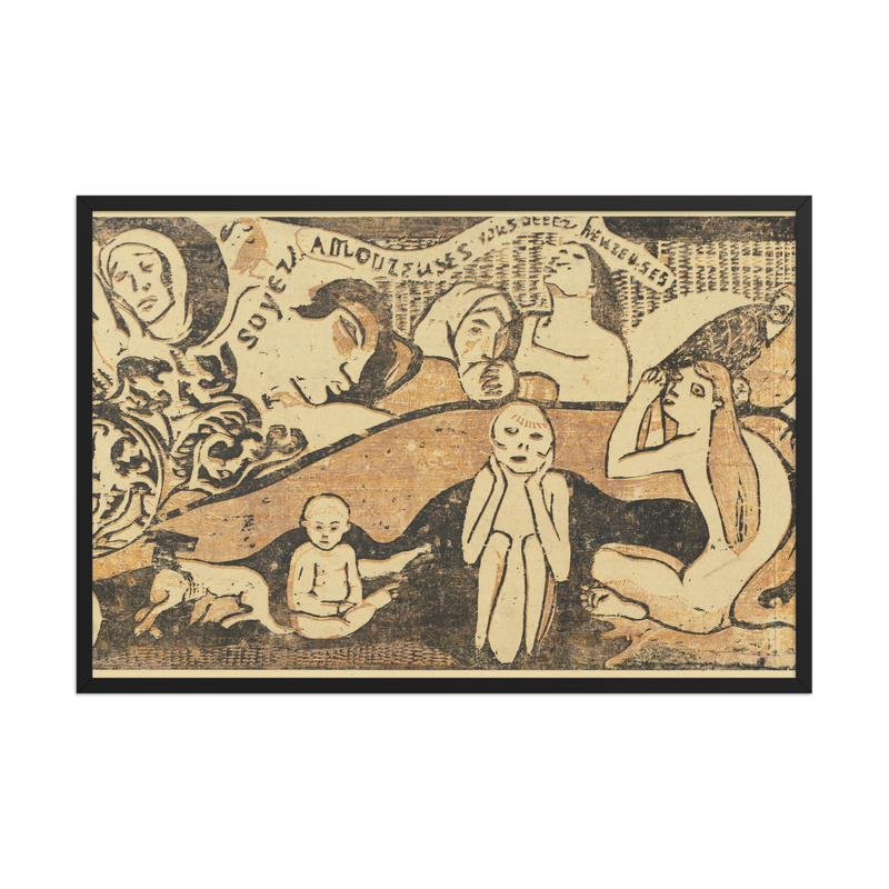 Paul Gauguin, Be in Love and You will be Happy, 1898, Framed