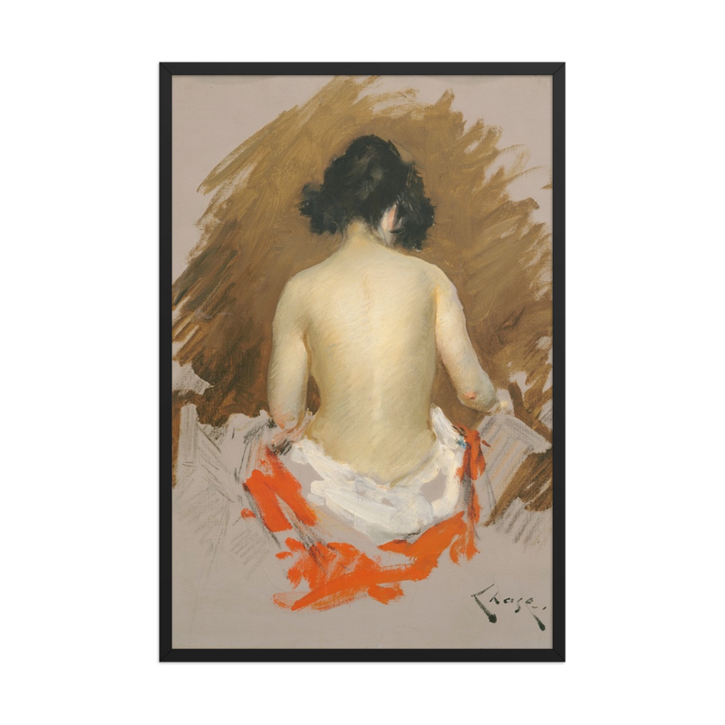 William Merritt Chase, Nude, 1901, Framed